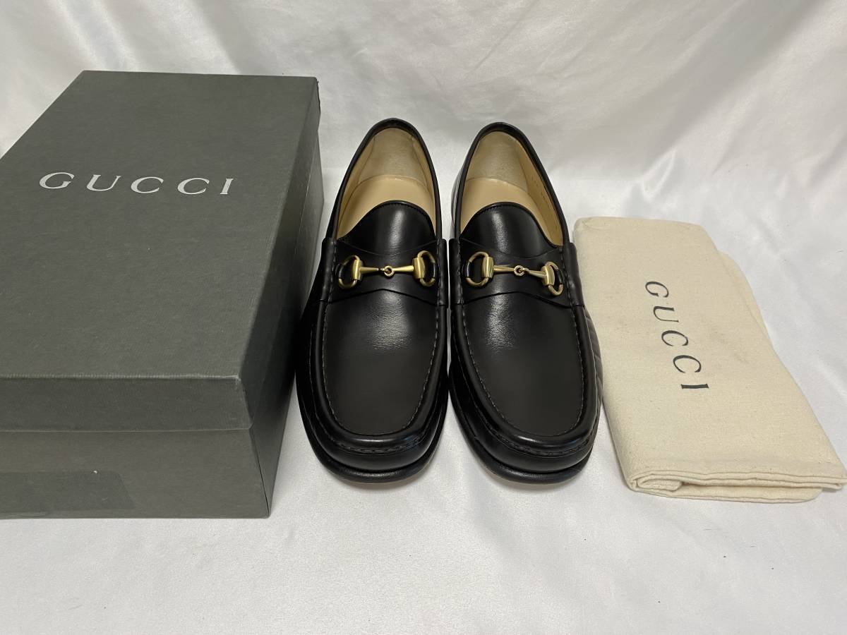 GUCCI グッチ ビットローファー 110 0009/3 42E 26.5㎝ ブラックレザー 