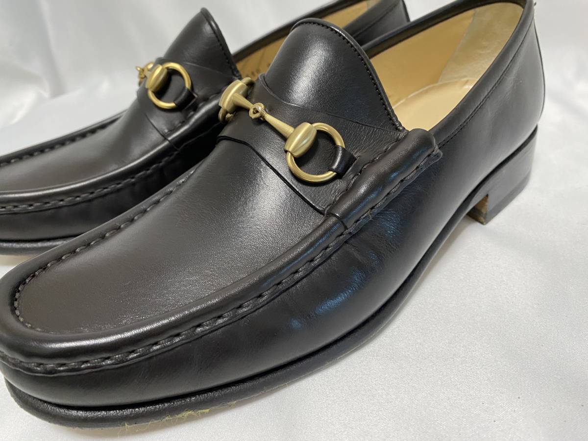 GUCCI グッチ ビットローファー 110 0009/3 42E 26.5㎝ ブラックレザー 