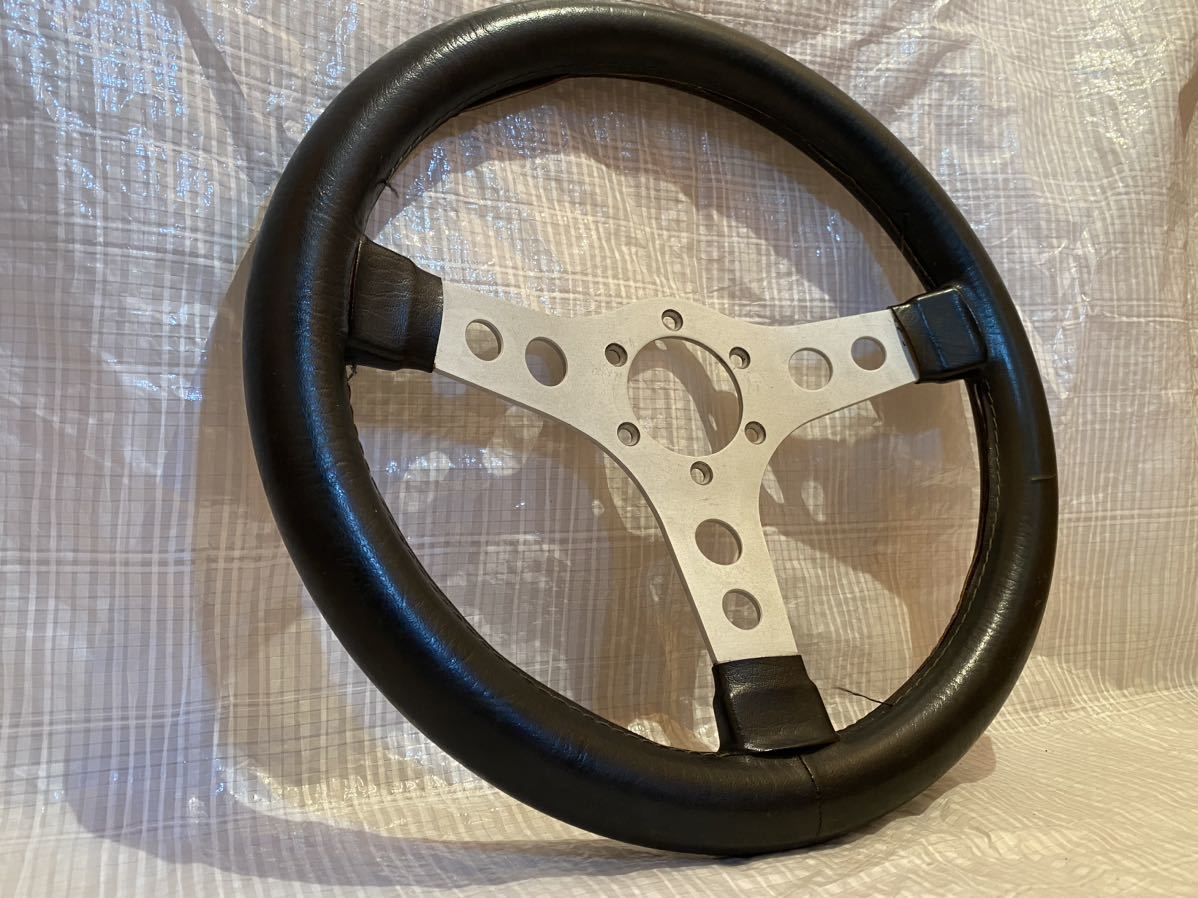 O.B.A オバ ステアリング 34.5 革巻 当時物 OBA