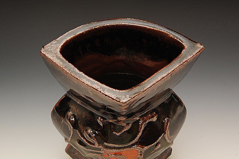 真作 希少作河井寛次郎 鐵薬壷（共箱付属） 真作 希少作