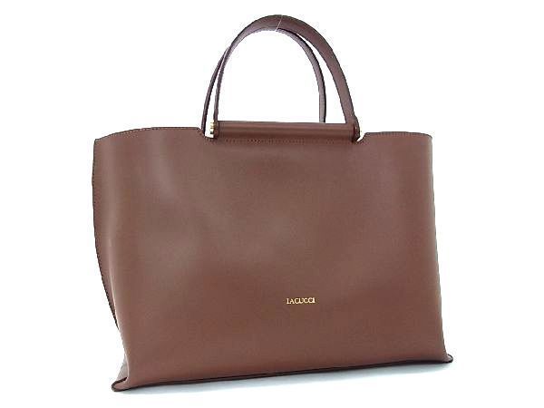 ■極美品■ IACUCCI イアクッチ レザー ハンドバッグ トートバッグ レディース ブラウン系 BF2512