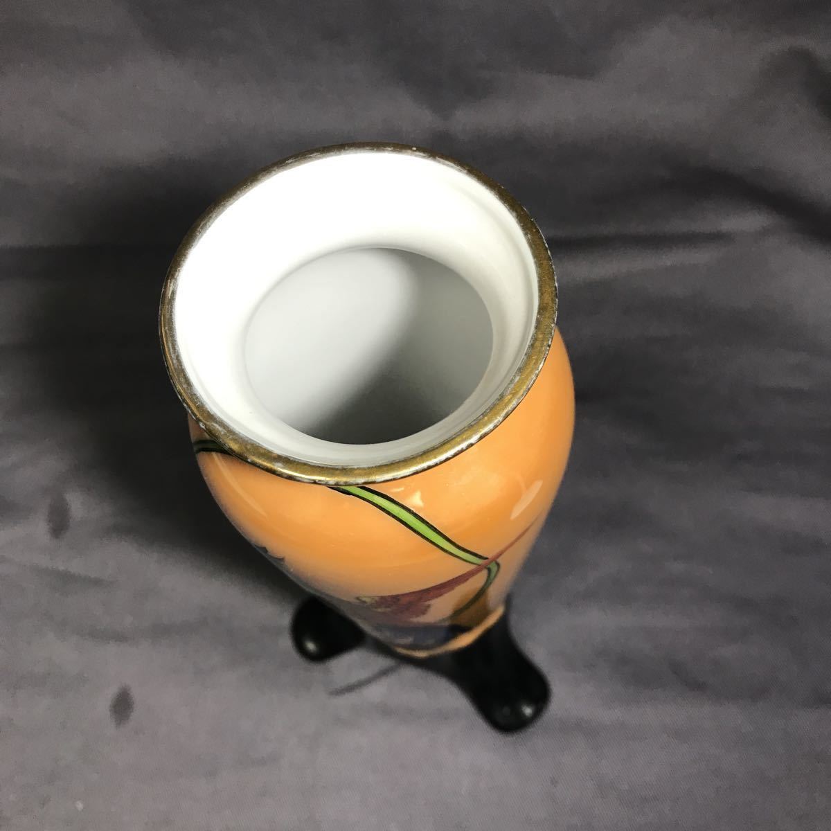 オールドノリタケ 鳥 ラスター彩の花瓶 CM312オールドノリタケ 鳥 花瓶