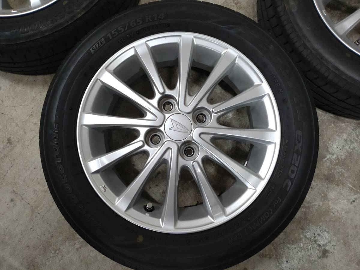 155/65R14 ダイハツ純正ホイール タイヤ4本セット タント ウエイク 