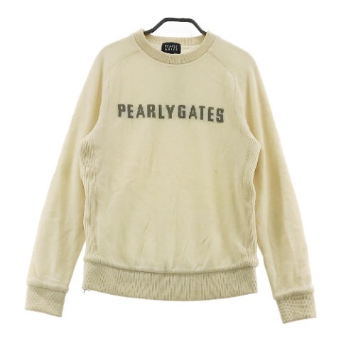 PEARLY GATES パーリーゲイツ ニット セーター 裏地付 ホワイト系 2 [240001936934] ゴルフウェア レディース
