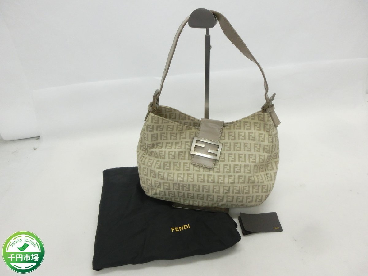 フェンディ 1円 マンマバケット FENDI ズッカ柄 ショルダーバッグ 