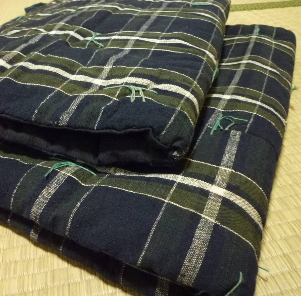 ◇芭蕉布◇69×29㎝◇パッチワーク◇アンティーク◇ハギレ◇藍染め◇筒 