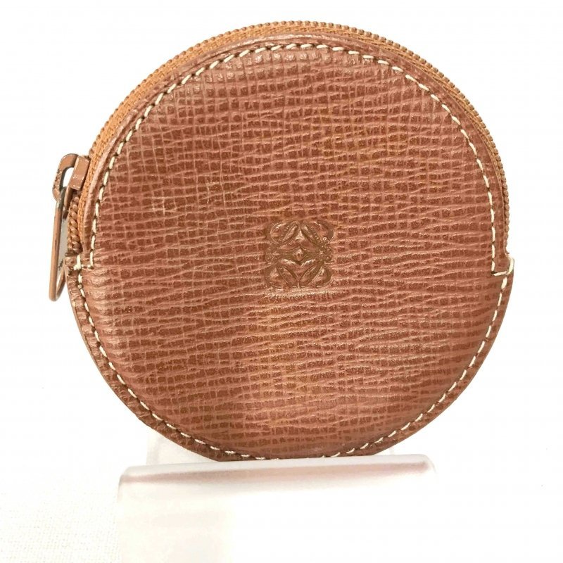 LOEWE ロエベ コインケース レザー 茶 財布 鞄 鞄/266 必ず最後