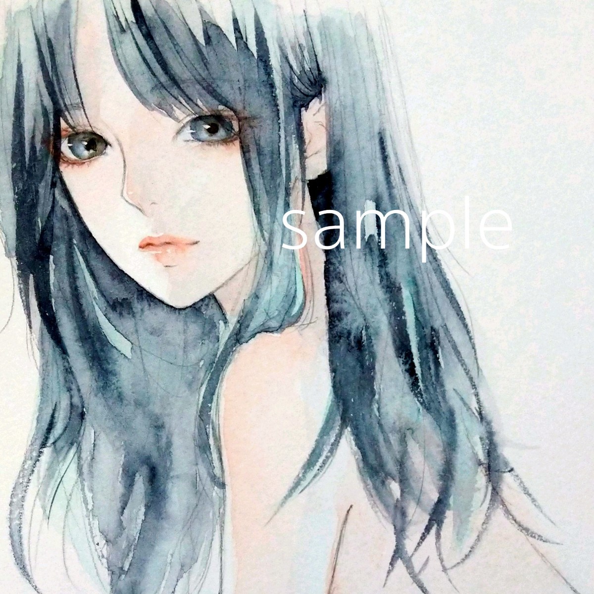 肉筆 原画 手描きイラスト 絵画 水彩画 ドローイング ヌード