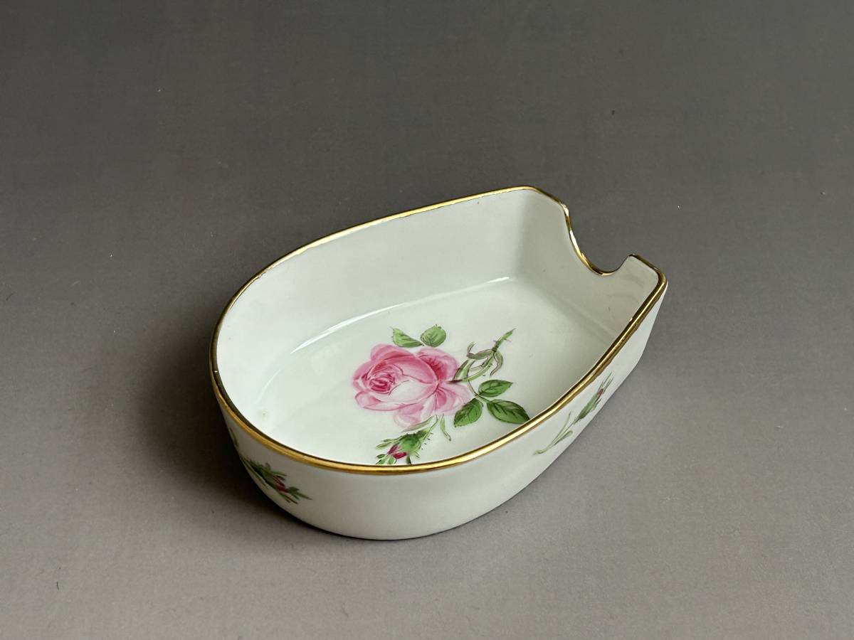 インテリア小物 Y3947-2 Meissen マイセン 金彩 ピンクローズ アッシュ