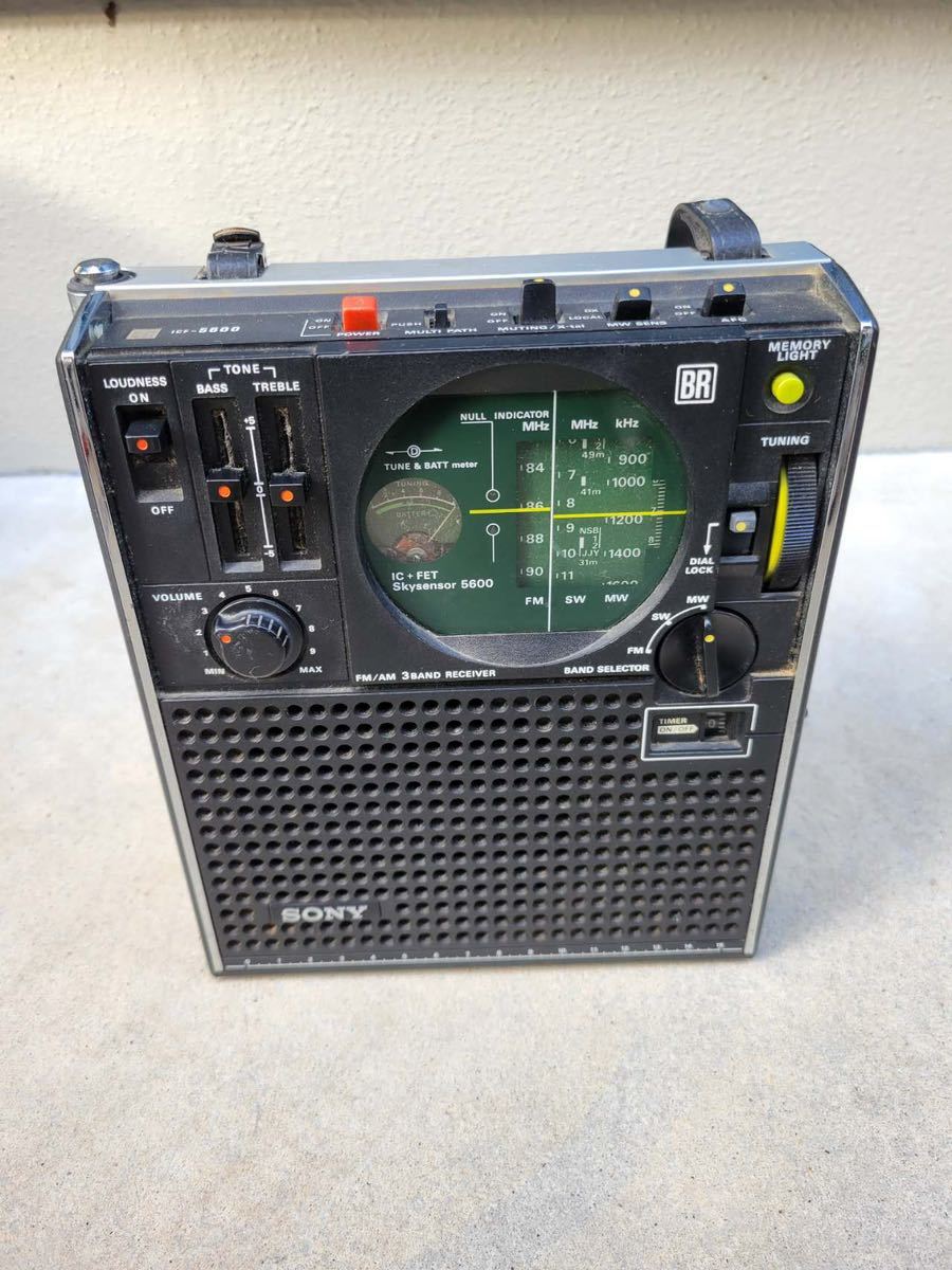 ICF-5600 スカイセンサー ソニー SONY FM 昭和レトロ ラジオ 中古SONY