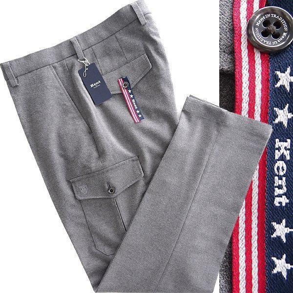 新品 ケントイントラディション ウールライク ストレッチ カーゴ パンツ 82(L) 灰 【P28665】 Kent IN TRADITION 秋冬 メンズ