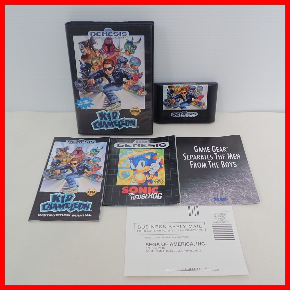 ◇動作保証品 MD GENESIS ジェネシス 海外版 KID CHAMELEON カメレオンキッド SEGA セガ 箱説ハガキ付【10