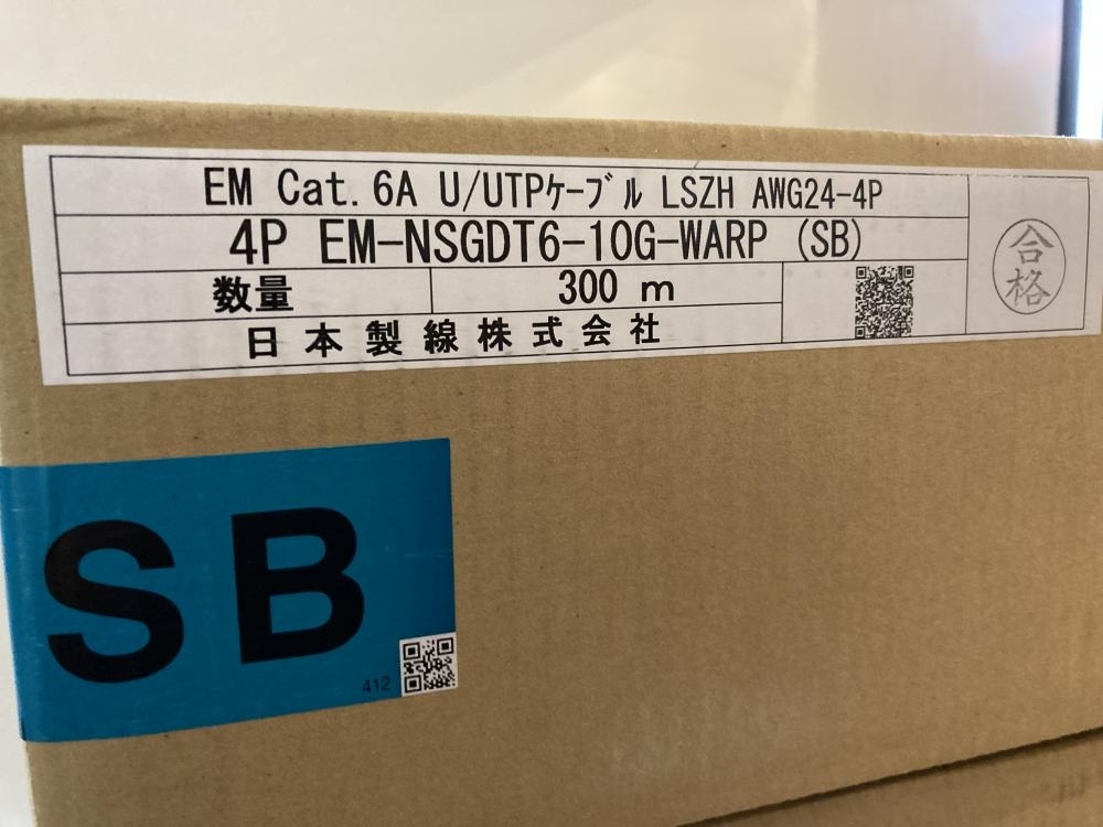 020 品 日本製線 LANケーブル Cat6A 4PEM-NSGDT6-10G-WARP SB 300m(その他)|売買されたオークション ...