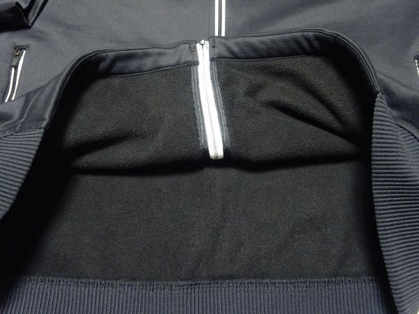 ★FootJoy フットジョイ★トラックジャケットXL/黒FJメンズゴルフウェアブルゾンジャンパージャージ裏起毛フリースジャケットブラック