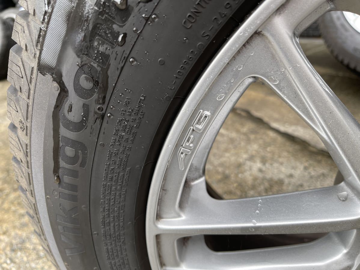 G01 BMW X3 M40dにて使用　コンチネンタルスタッドレスタイヤ&AFG18インチアルミホイールセット_3