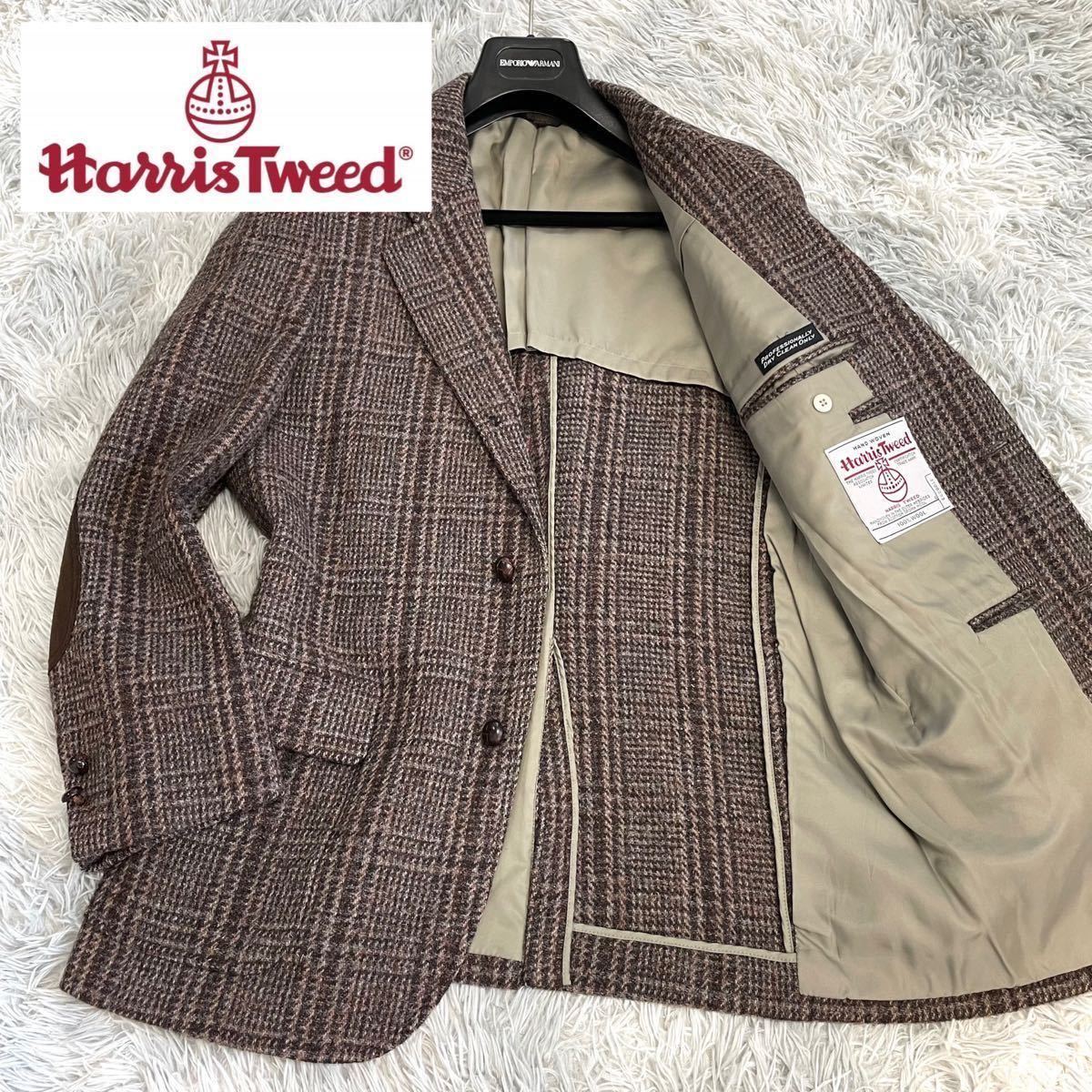 美品】HARRIS TWEED ハリスツイード チェック テーラードジャケット 