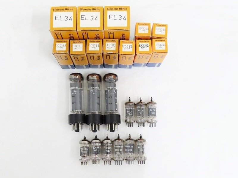 □□SIEMENS EL34/ECC85/ECC82/ECC83 真空管 12本 シーメンス