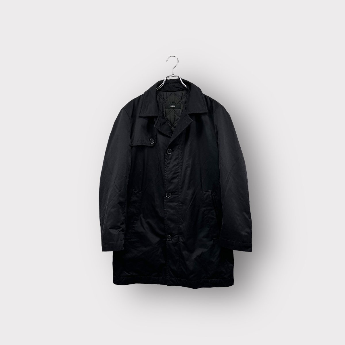 HUGO BOSS ヒューゴボス ロングコート ブラック サイズ50 キルティング