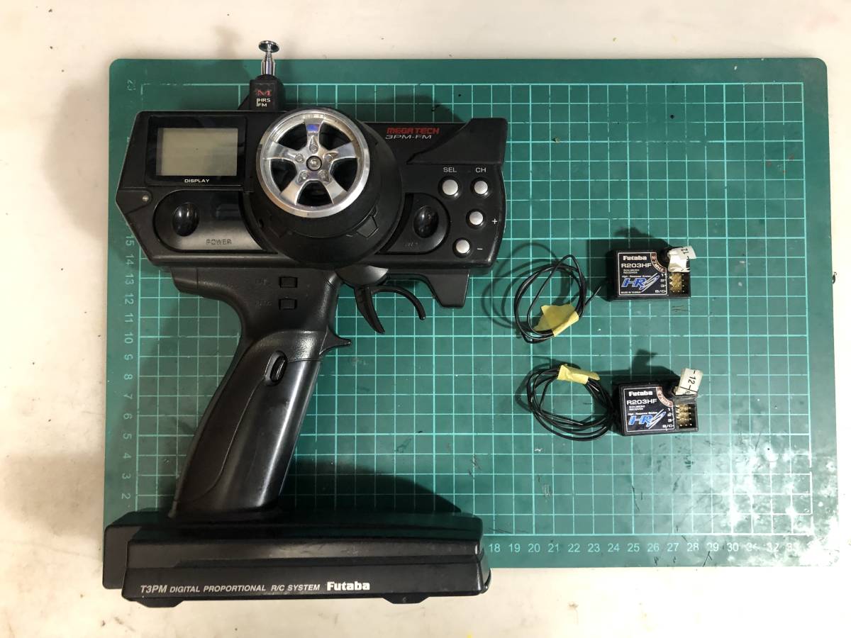 動作確認済 Futaba MEGA TEC 3PM FM プロポ 送信機 受信機2個セット 動作確認済み