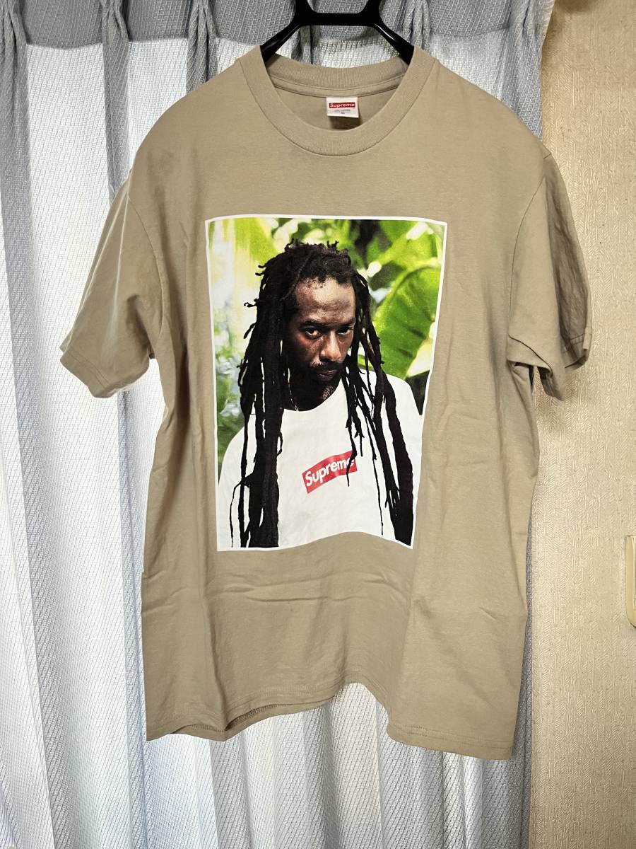 Supreme 19SS Buju Banton Tee M シュプリーム フォトＴシャツ ベージュ 茶 BOX Logo