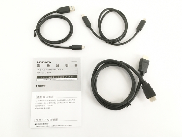 IO DATA GV-LSU200 デュアルHDMIキャプチャー 良好 中古 Y8176803