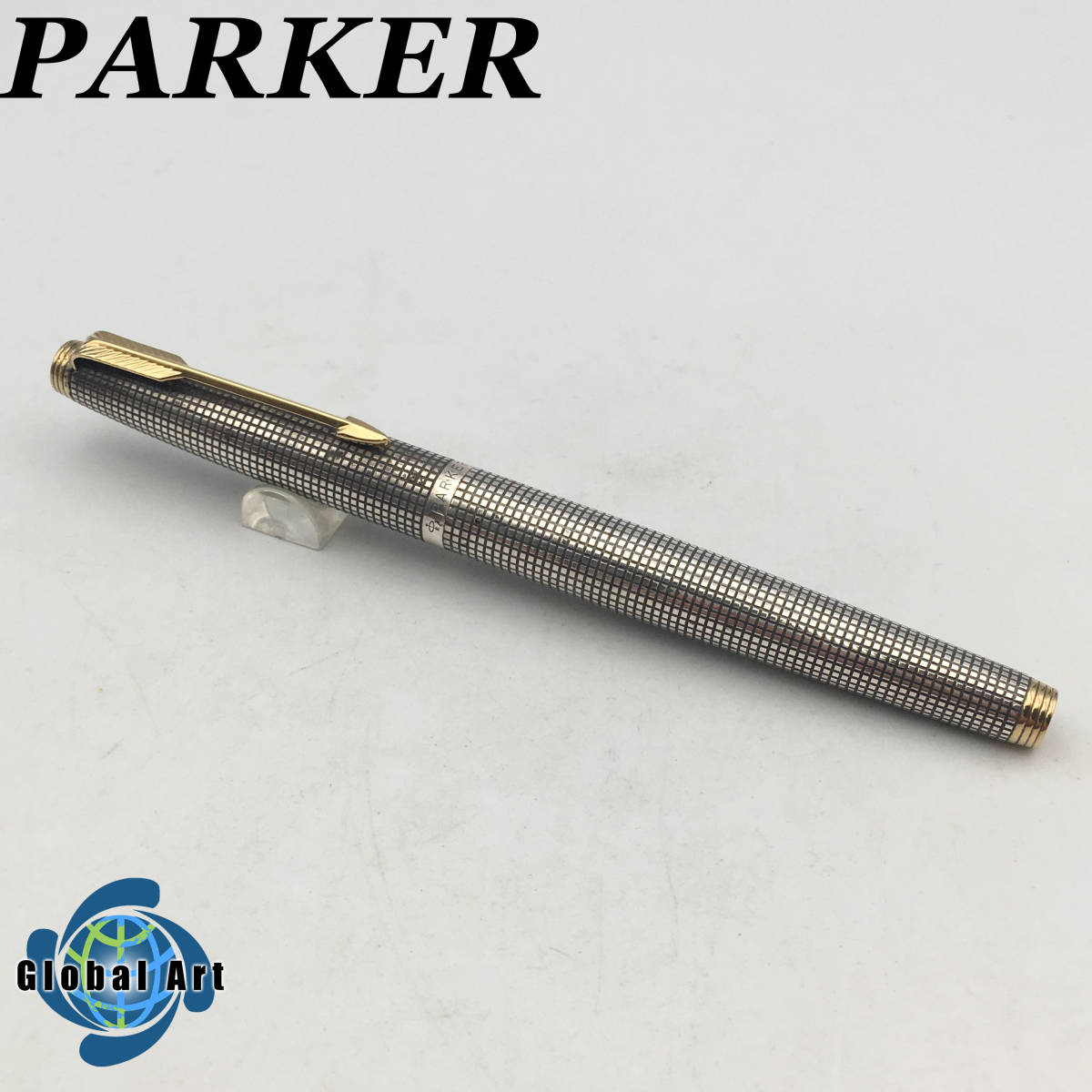 ★D10430/PARKER パーカー/万年筆/STERLING スターリング/CAP&BARREL/ペン先 14K XF/シルバー×ゴールド