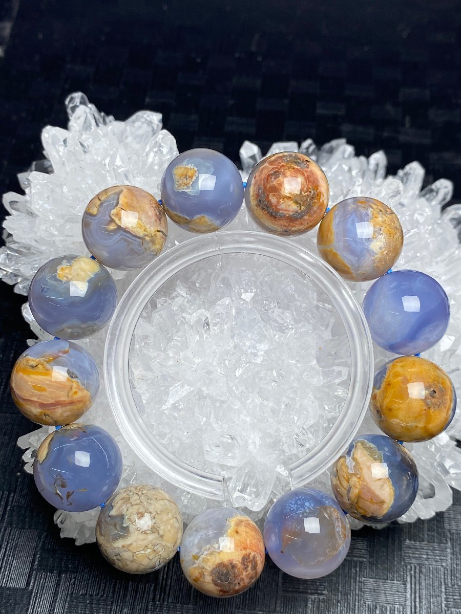 即決 1205c537 新入荷★【マトリクスブルーカルセドニー】★ ブレス 18.3mm（新品）