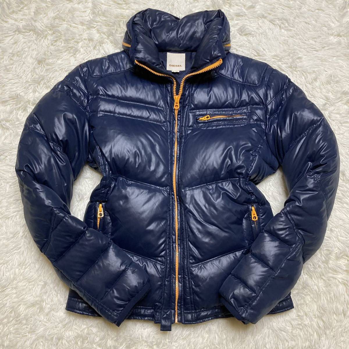 美品DIESELディーゼル ロングダウンコート 黒 Mサイズの長さ(XXS表示) 美