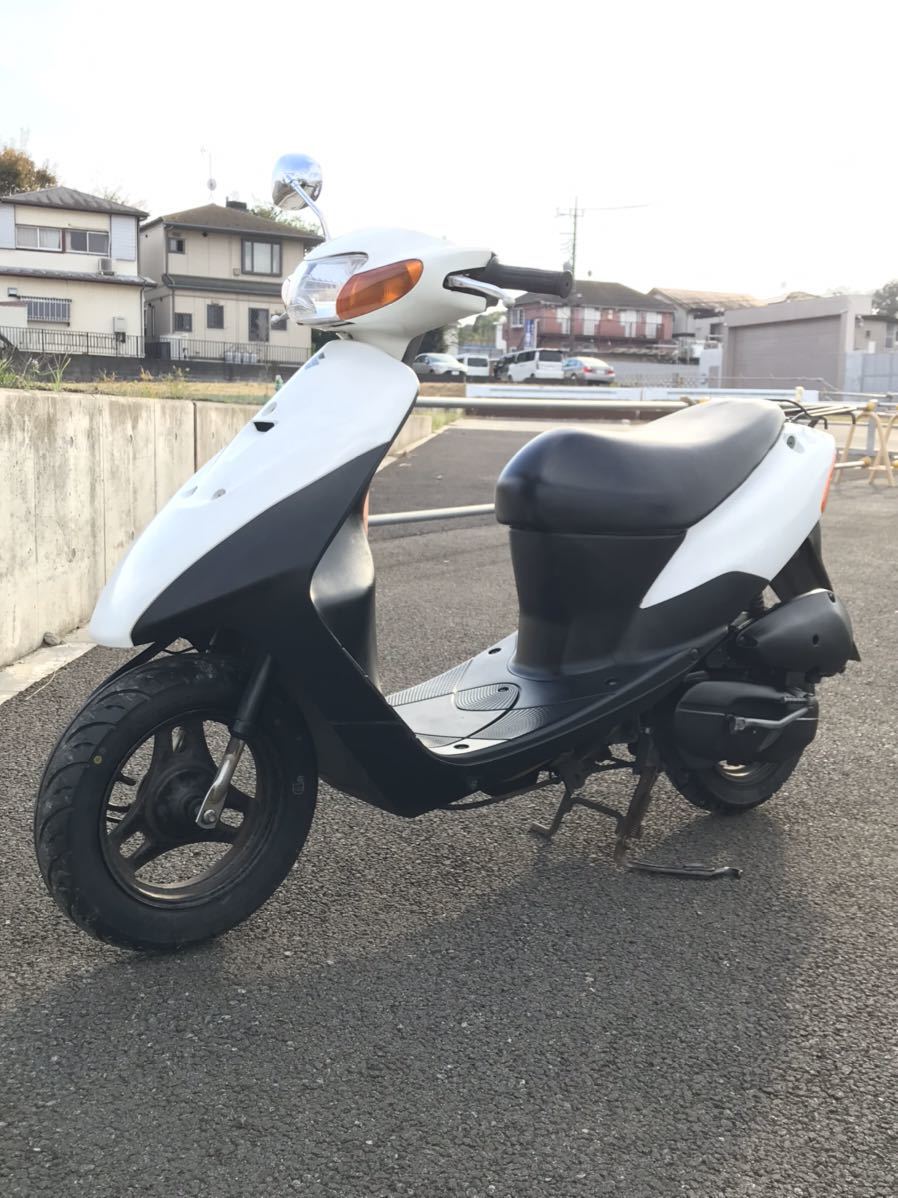 スズキ　レッツ2 CA1PA 実働 書類付き 9542km 白 フロントタイヤ新品 50cc 2st SUZUKI スクーター 原付ノーマル