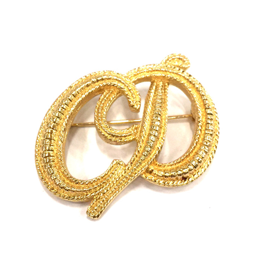 クリスチャンディオール ブローチ CDロゴ ゴールドカラー 全長約4.5cm アクセサリー ファッション小物 Christian Dior