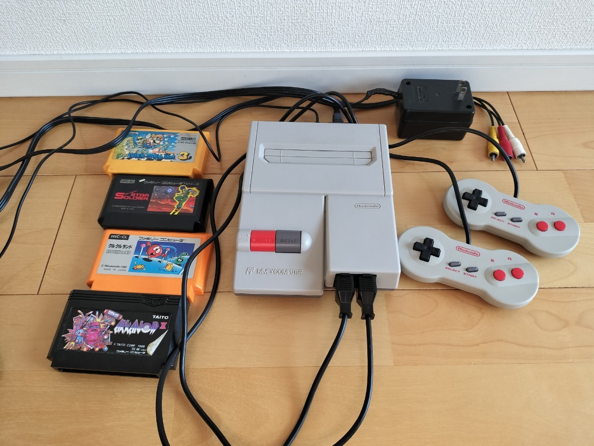 ニューファミコン 本体＋ソフト4本セット 有り難く