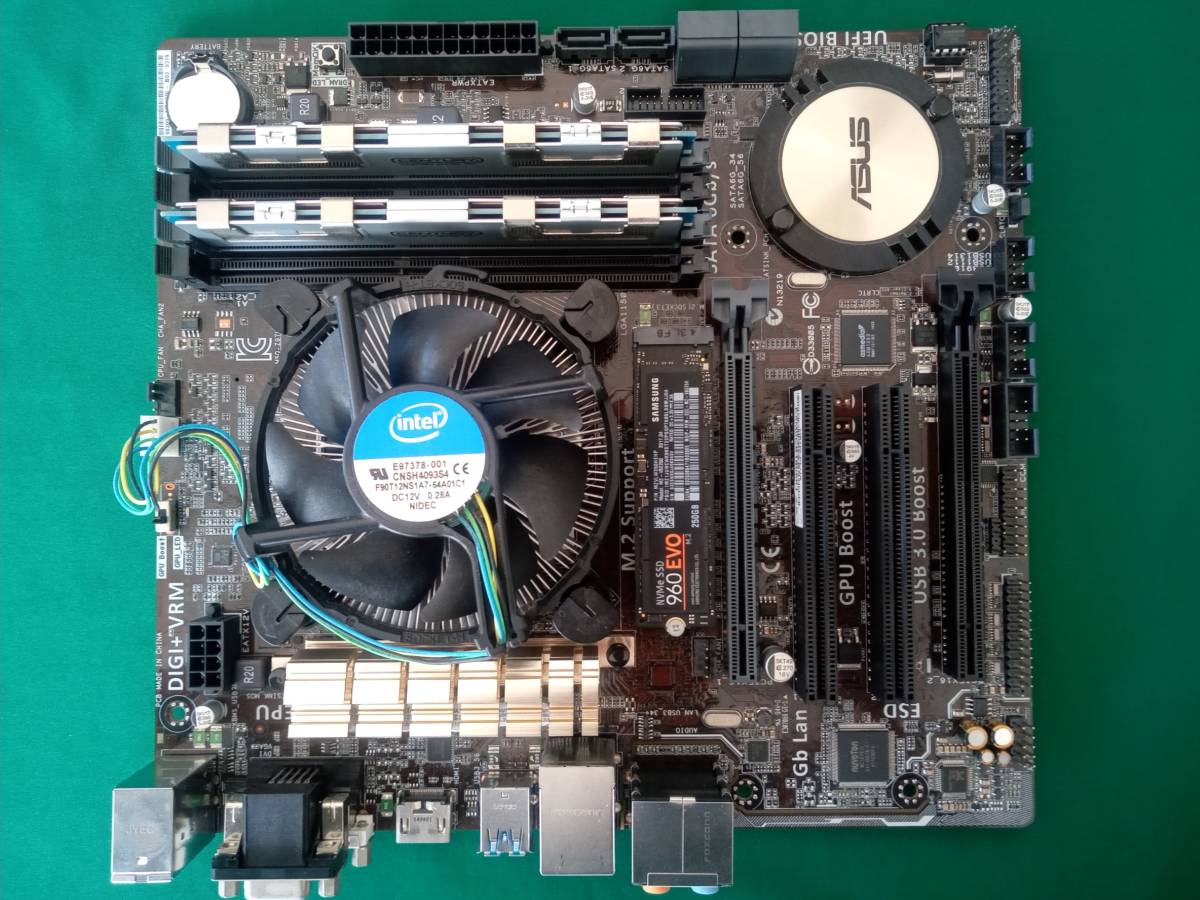☆ASUS H97M-PLUS ☆ Core i7 4790 メモリー16G CPUクーラー セット
