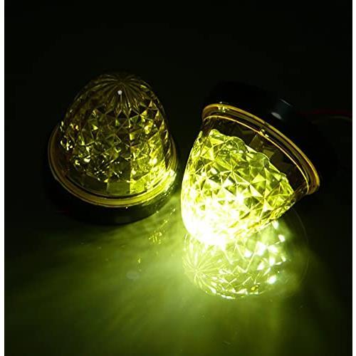 ●10個_イエロー Customize（カスタマイズ） 24V トラック用 LED マーカーランプ サイド マーカー クリスタルカット仕様 16LED 汎用 イエロ_8