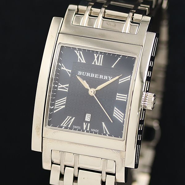 4906641円スタートBURBERRY バーバリー 稼動品 BU1551 スクエア 1円