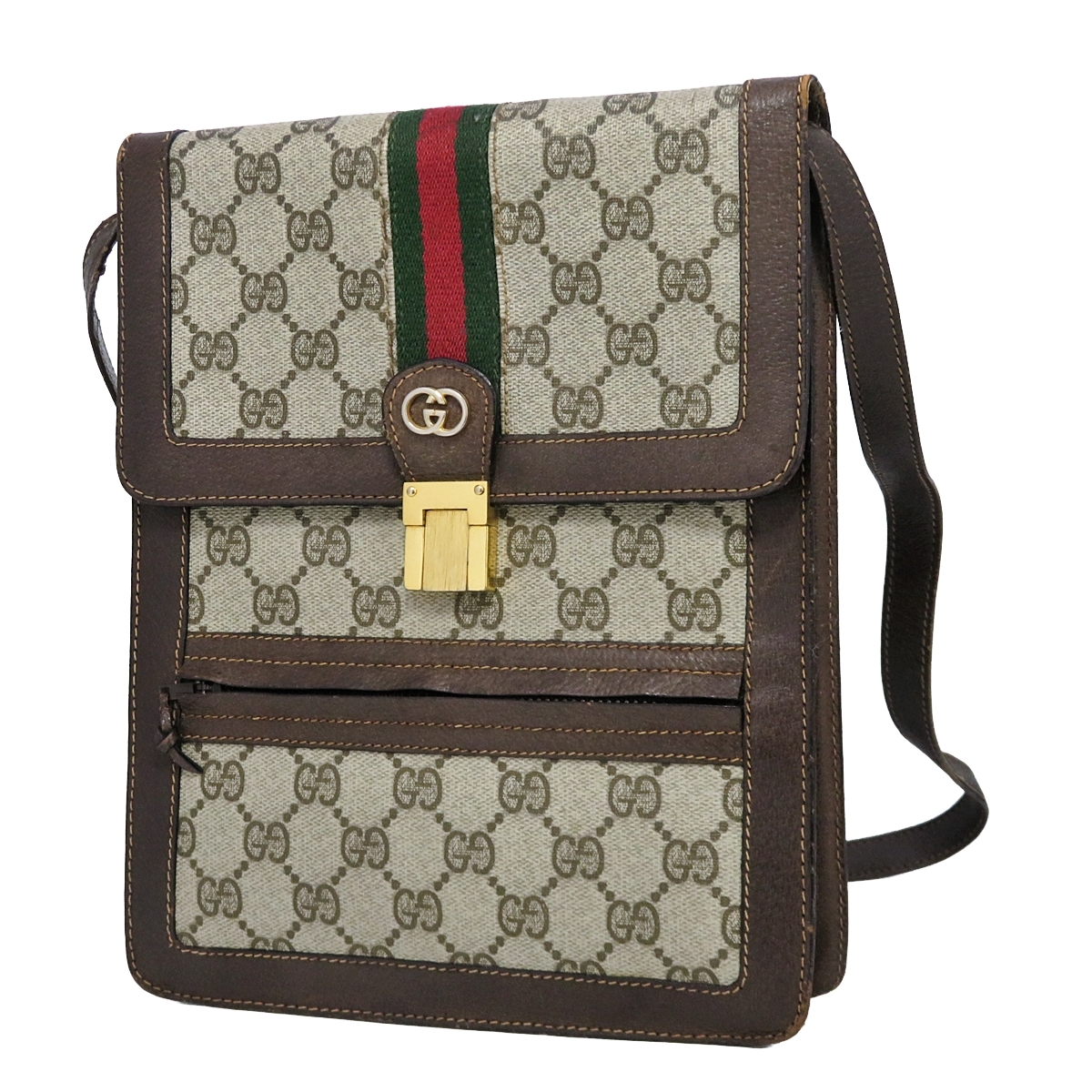 GUCCI PARFUMS GG柄 グッチ パフューム オールドグッチ シェリーライン レディース ヴィンテージ ショルダーバッグ 難有り 003FCZI86