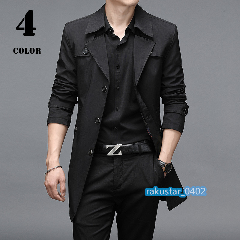 上品質 トレンチコート メンズ チェスターコートロングコート ビジネスジャケット 大きいサイズ 紳士服 おしゃれ 通勤 Ｍ~9XL★21/TLH5