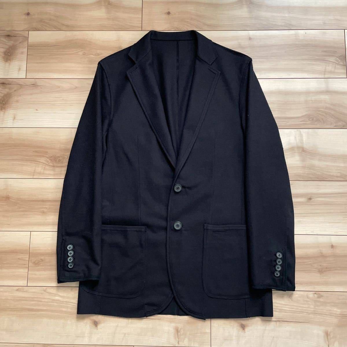 【送料無料】【美品】LANVIN ランバン ルカオッセンドライバー期 ウール アンコン ジャケット 黒 46 ルカ期 ファーストライン