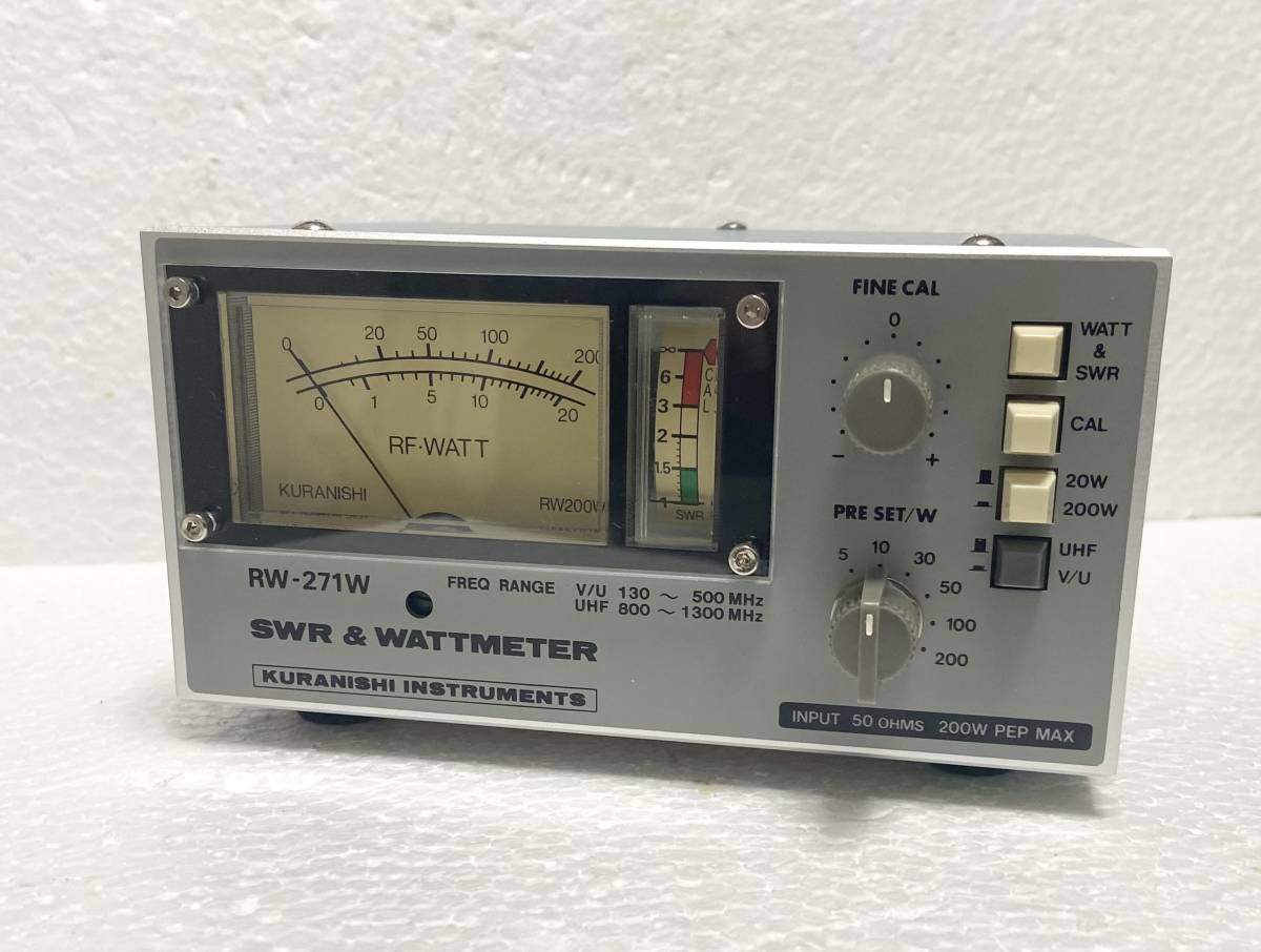クラニシ KURANISHI RW-271W SWR＆WATT METER 130MHz~1300MHz SWR計