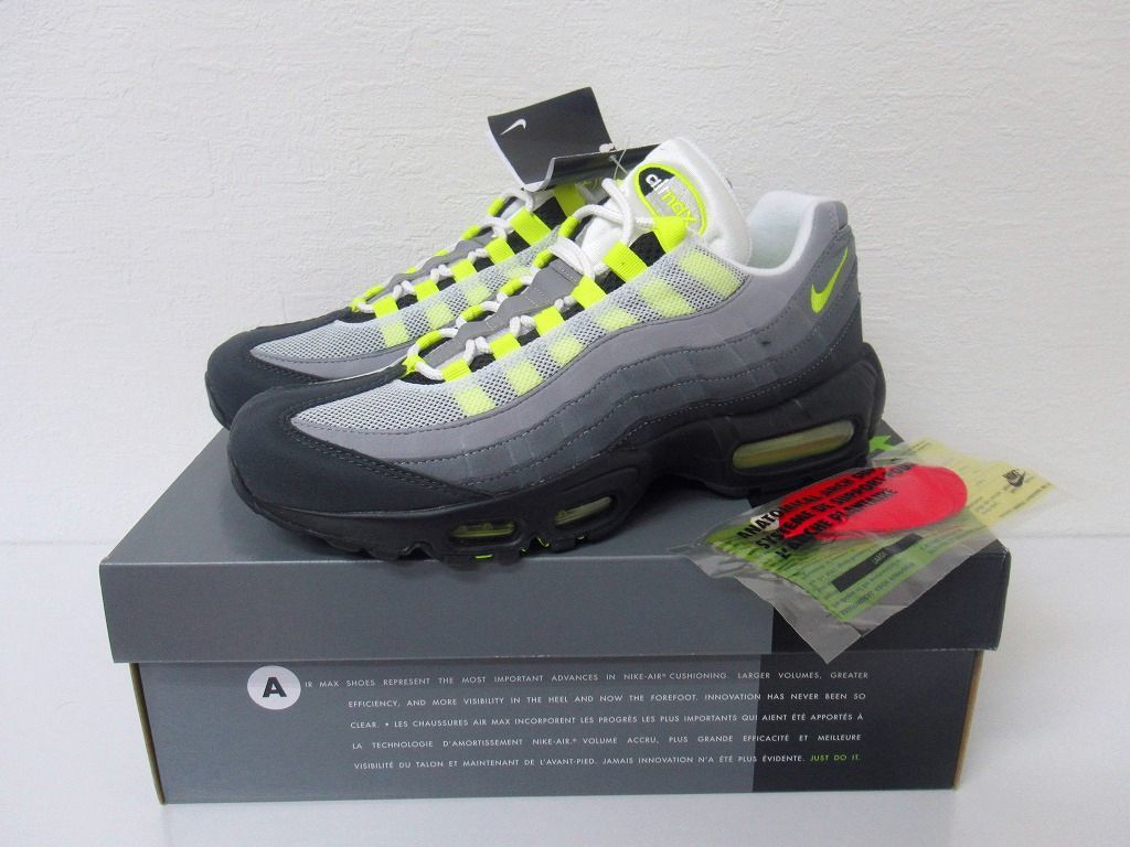 新品未使用 NIKE AIR MAX 95 OG BLACK/YELLOW LT GRAPITE US9.5 27.5cm CT1689 001 ブラック/ネオンイエロー/ライトグラファイト