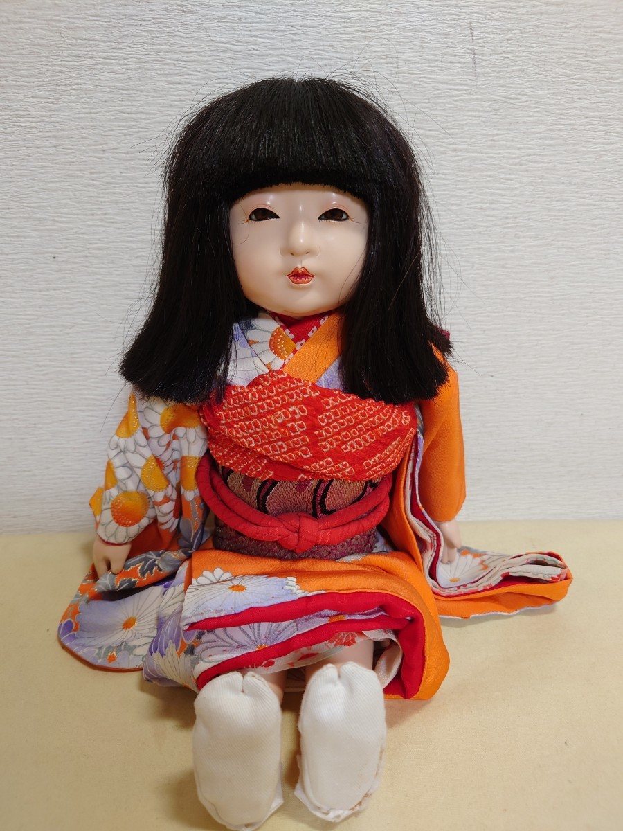 市松人形　抱き人形　女の子　藤村紫雲　39cm