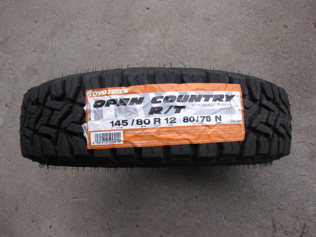 【限定セール，2026】 数量限定特価 即納 TOYO オープンカントリー R/T 145/80R12 80/78N 2023年製 国産 4本セット 在庫有 軽トラック 軽バン NVAN(トーヨータイヤ)｜売買されたオークション情報、yahooの商品情報をアーカイ 12インチ以下