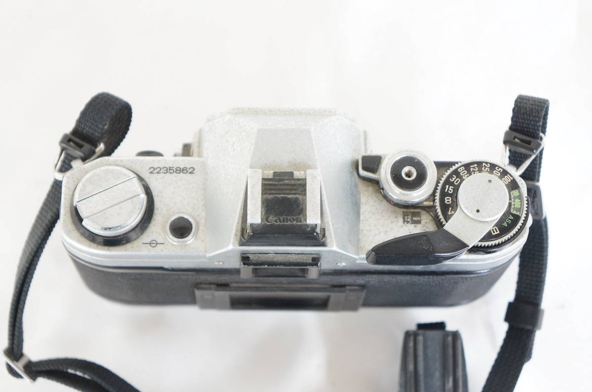 ① Canon キャノン AE-1 シルバー 一眼レフ フィルムカメラ FD 50mm F1