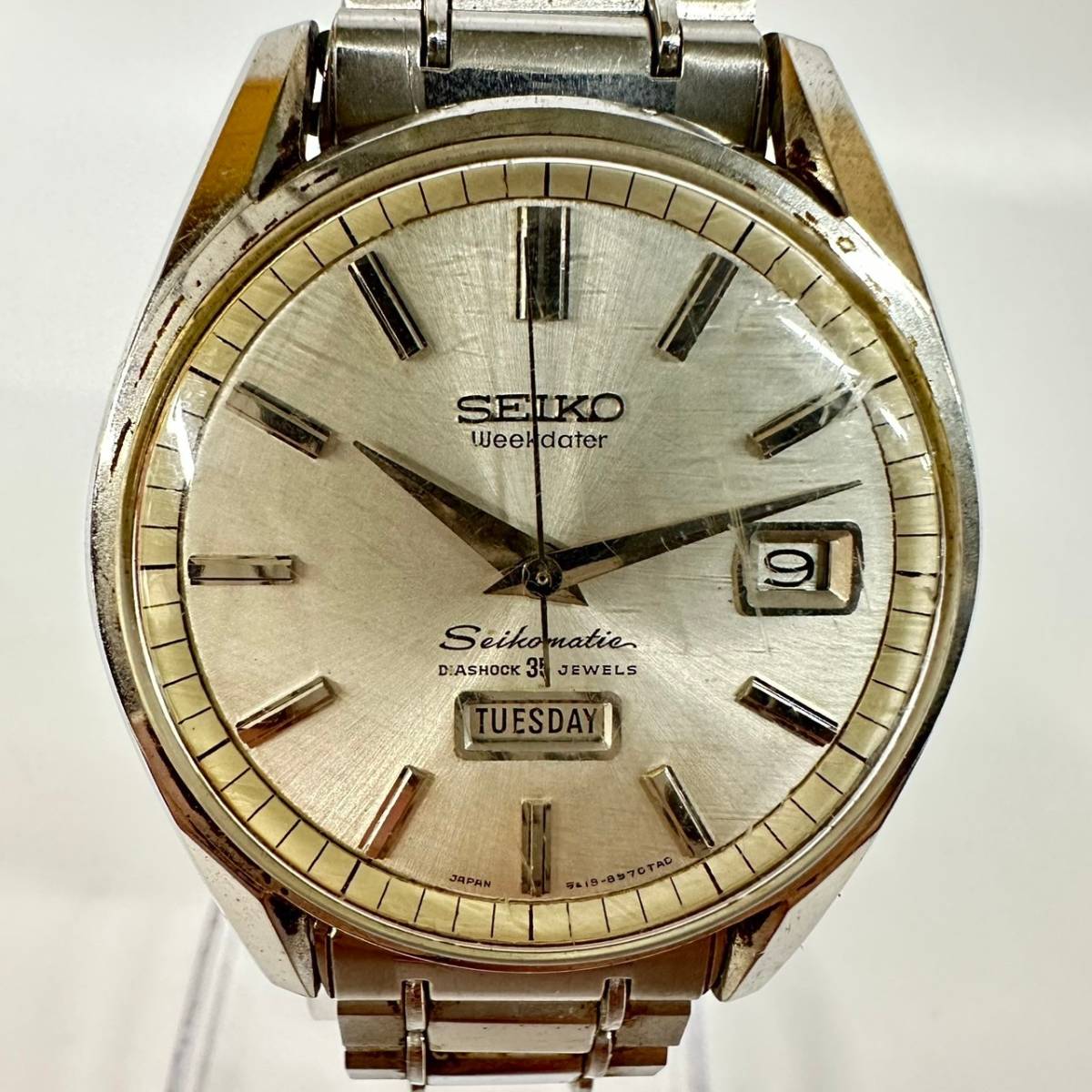 1円~【実動】セイコー SEIKO セイコーマチック ウィークデーター 