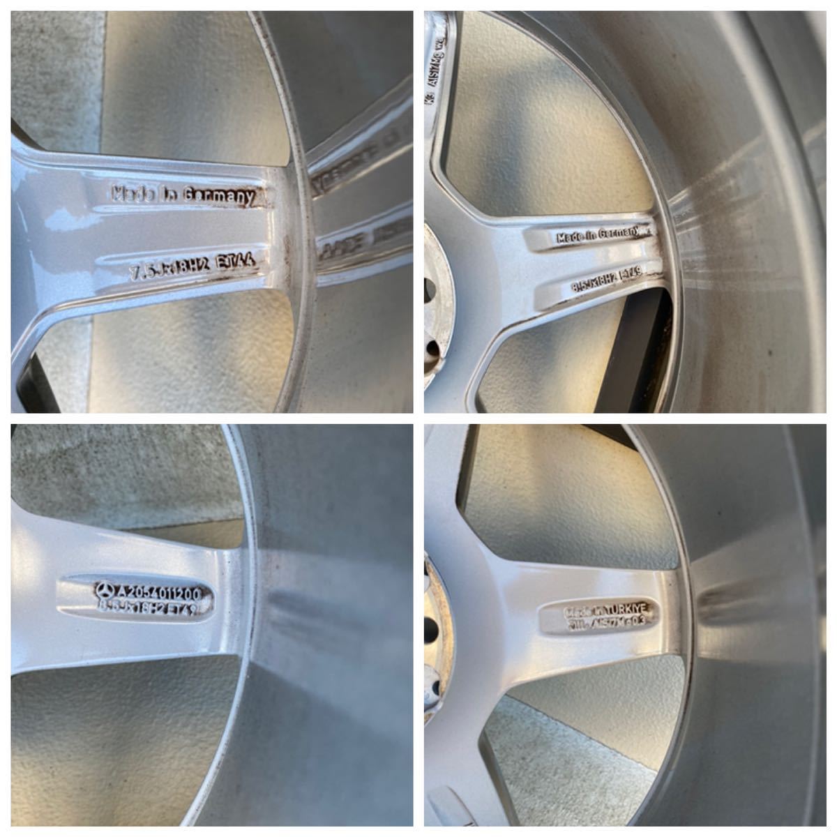 メルセデス ベンツ W205 Cクラス AMGライン 純正ホイール 18インチ 7.5