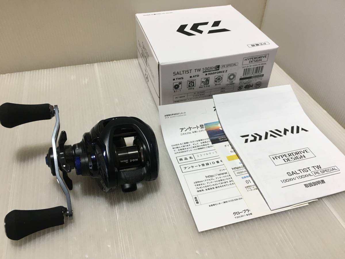 ダイワ 23 ソルティスト TW 100XHL PEスペシャル 1回使用美品 左