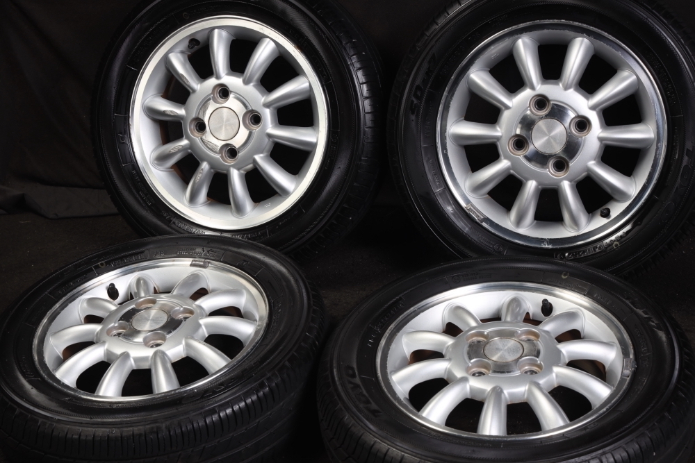 ★バリ山 155/65R13 スズキ純正アルミ 国産TOYO 2021年製 ラジアル4本SET MRワゴンRアルトラパンキャラセルボパレットキャリーエブリィ 