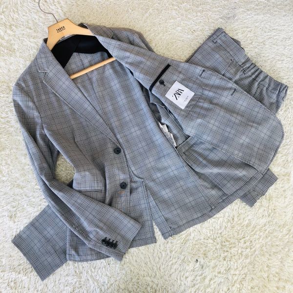 ザラ『美スタイル』ZARA スーツ セットアップ テーラードジャケット L