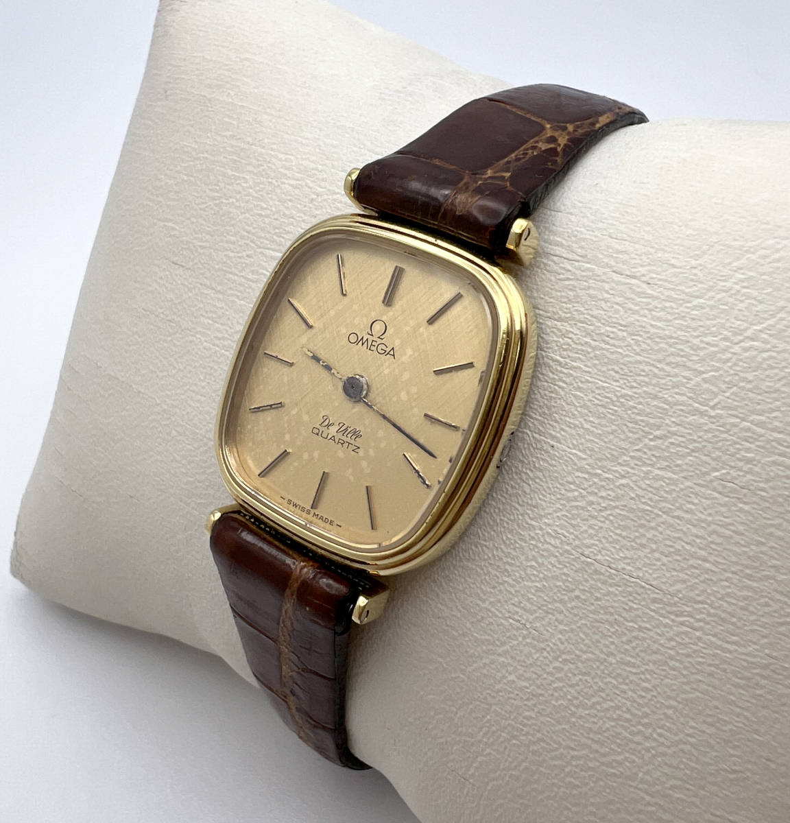 動作未確認 OMEGA オメガ クォーツ 1350 デビル プッシュ式リューズ