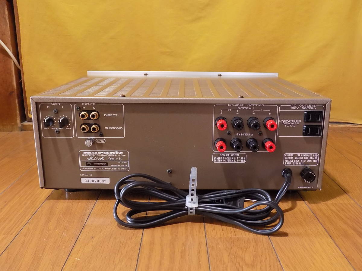 ◇◇◇Marantz ESOTEC SM-6 マランツ ステレオパワーアンプ ジャンク