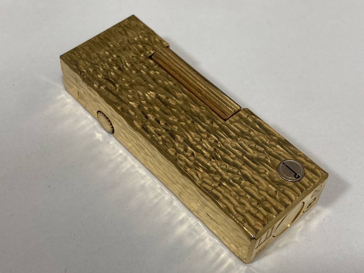 22263☆ダンヒル dunhill ガスライター ゴールドカラー